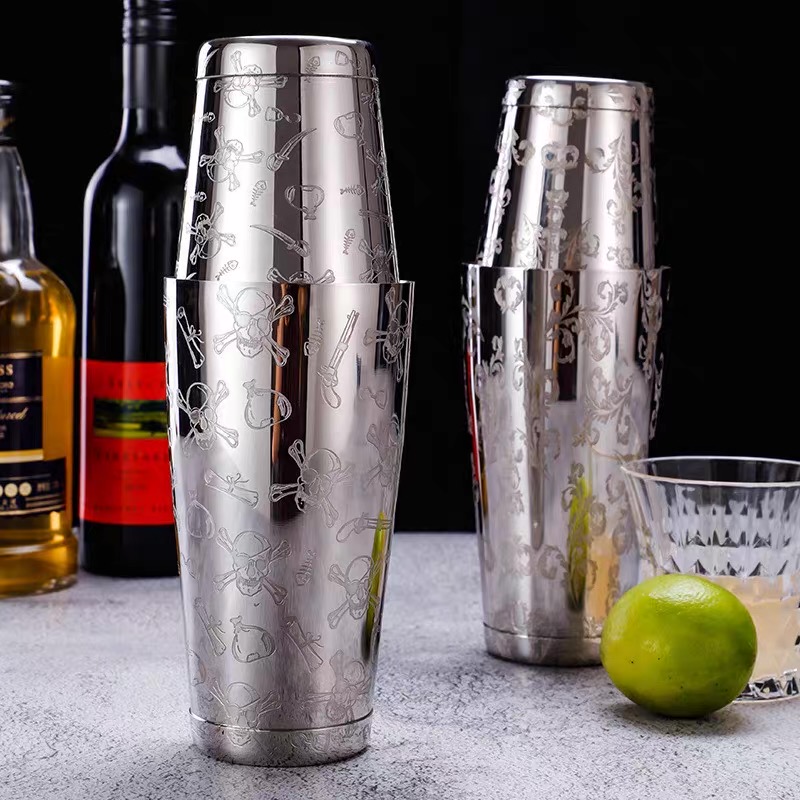 Gothic Skull Boston Shaker Set