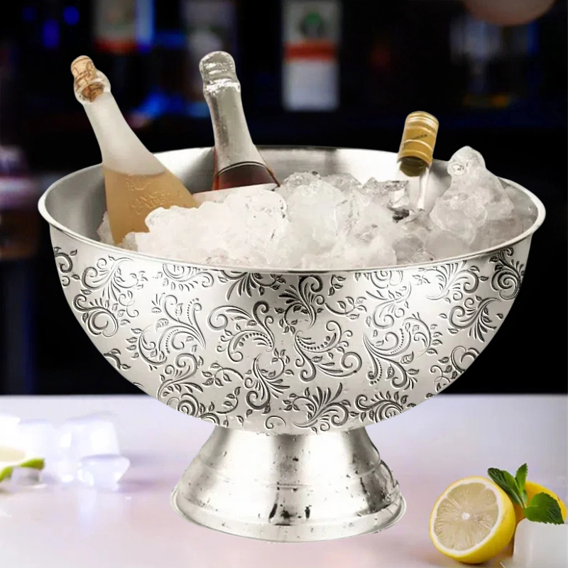 Ornamental Champagne Bucket (Black) | 13.5L