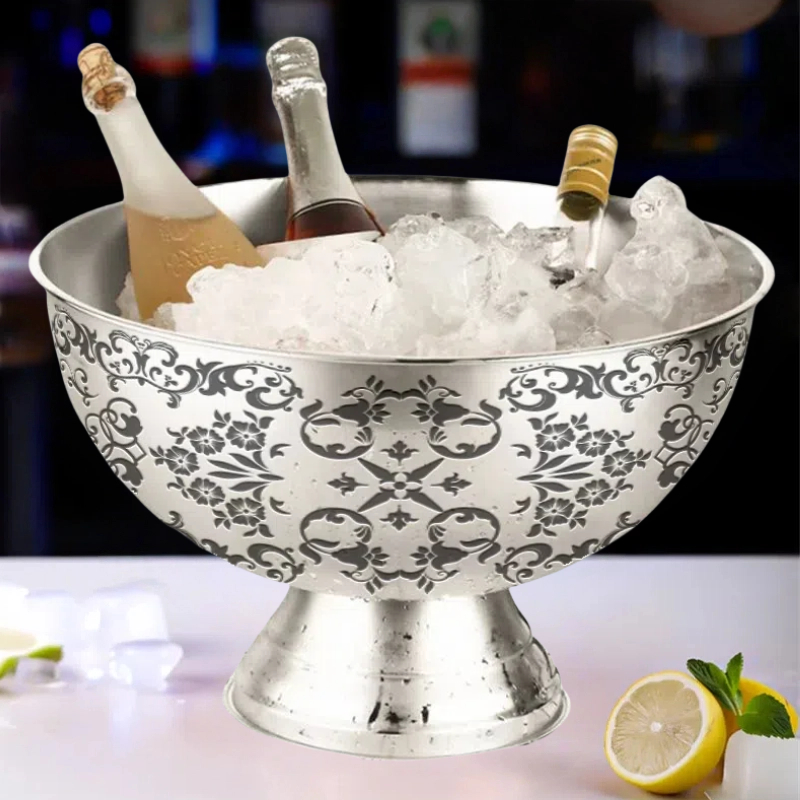 Shield Champagne Bucket (Black) | 13.5L