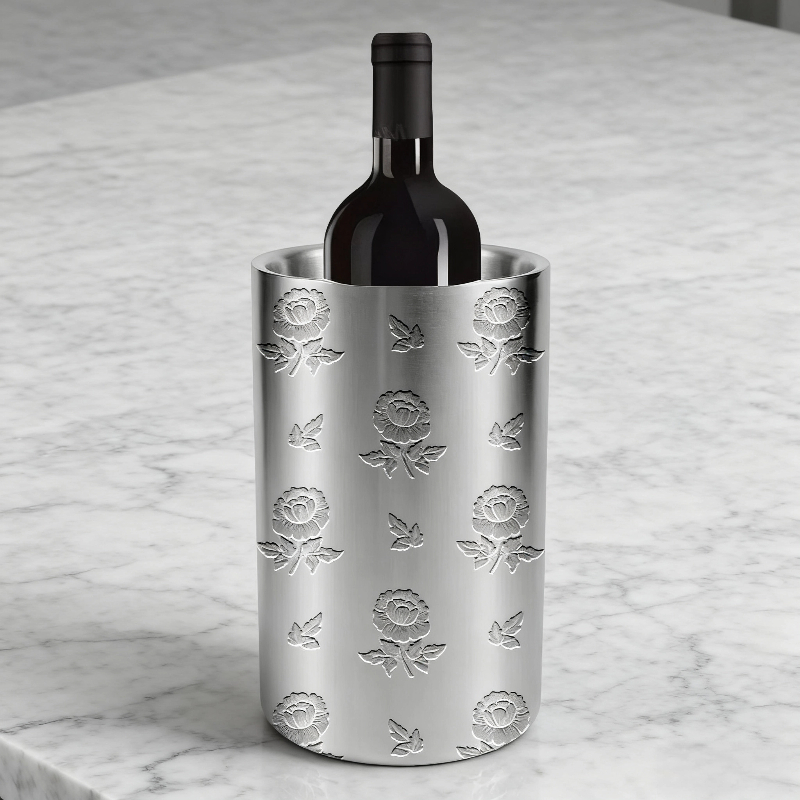 Rose Ice Bucket (Silver) | 1.5L Double Wall