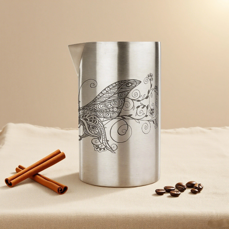 Bird & Floral Etched Mixing Tin