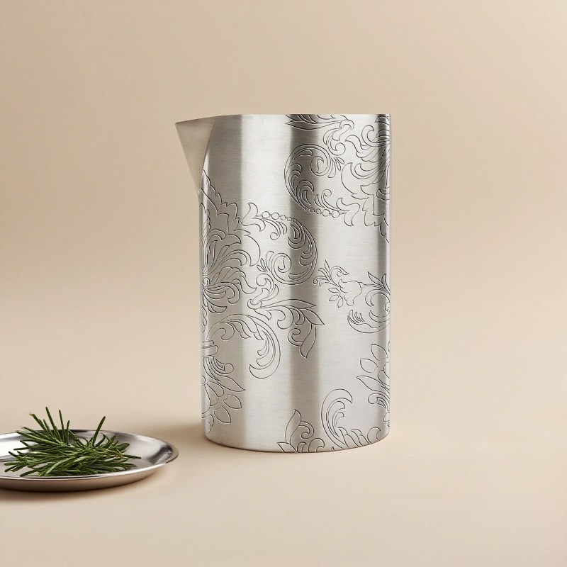 Scrollwork Etched Mixing Tin