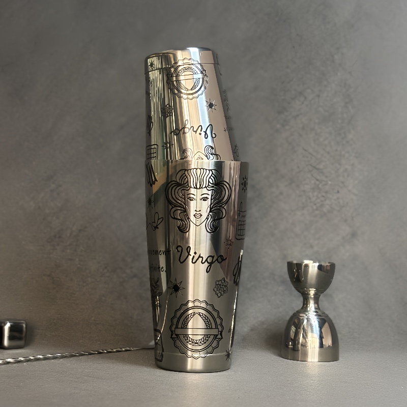 Virgo Etched Boston Shaker Set | Zodiac Series