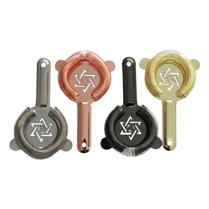 Vintage Rose Cutout Bar Strainer | Two-Prong