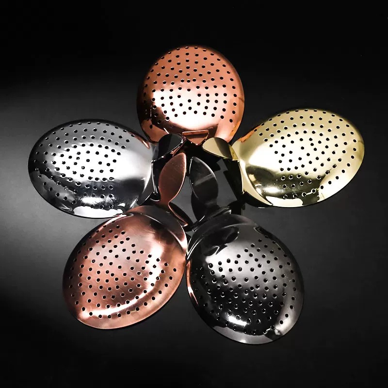 Oval Fine-Hole Strainer with Vertical Handle