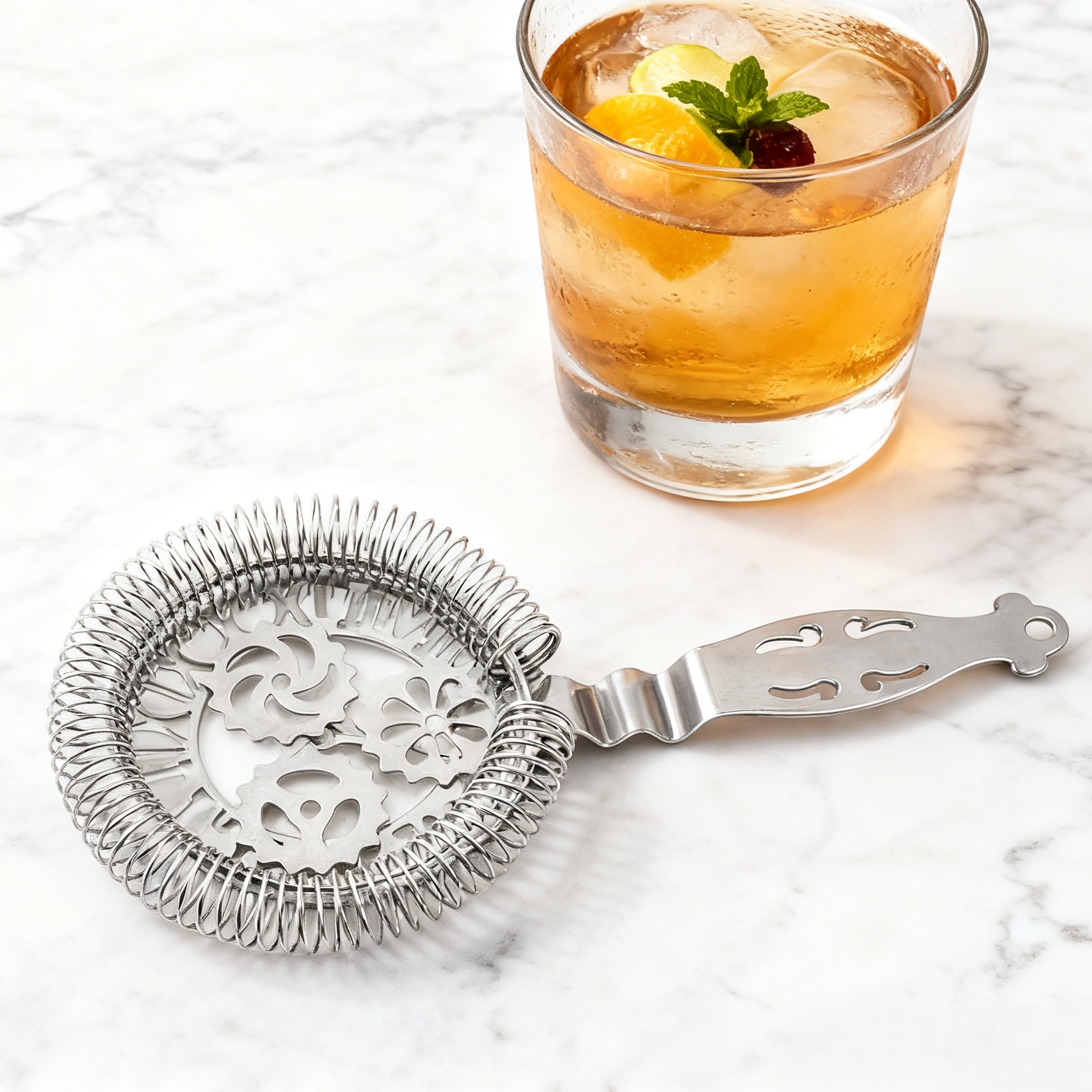 Mechanical Gear Cocktail Strainer