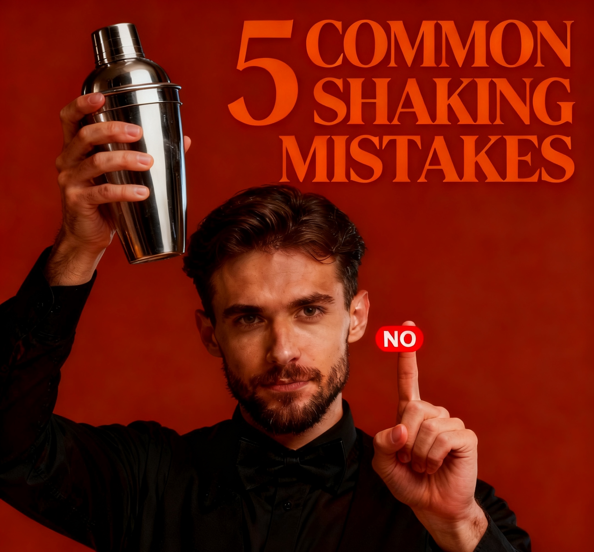 how to shake a cocktail, common bartending mistakes, Boston shaker tips, cocktail shaking technique, why my cocktail is watery, Mitou shaker guide