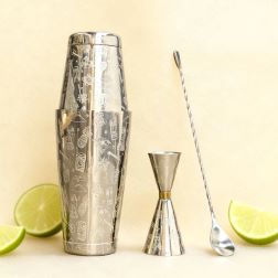 Hawaiian Etched Bartender Kit (3-Piece) 