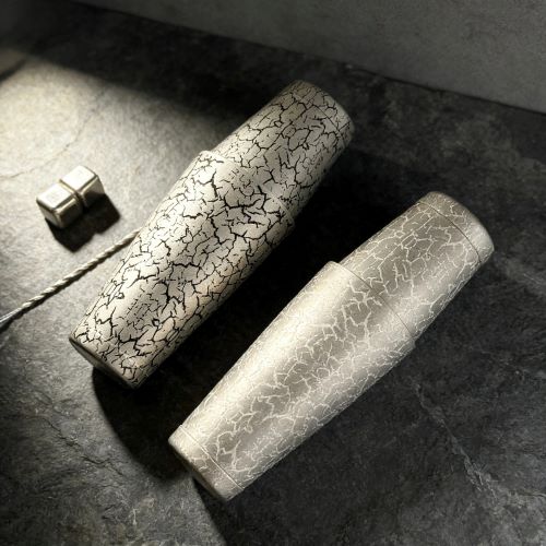The Vintage Cracked-Ice Boston Shaker Set | Silver