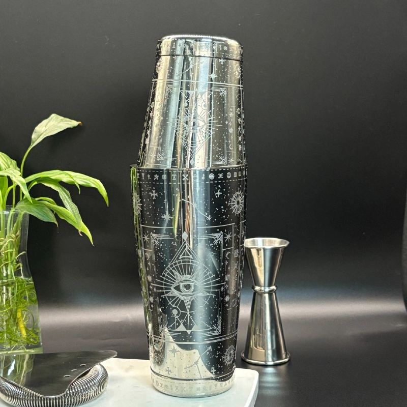 Cosmic Etched Boston Cocktail | Silver